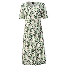 Damen Jersey Kleid, V-Ausschnitt grün