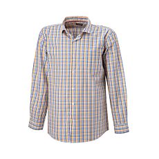 Chemise à manches longues et carreaux, sans repassage orange