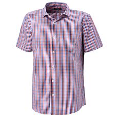 Chemise à manches courtes et carreaux, sans repassage rouge