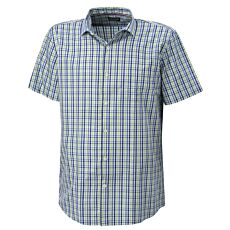 Chemise à manches courtes et carreaux, sans repassage vert