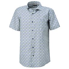 Herren Kurzarmhemd mit Print, bügelfrei marine-grün