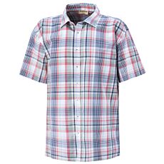 Chemise à manches courtes et carreaux, avec poche de poitrine émeraude
