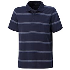 Polo rayé en qualité mercerisée – navy