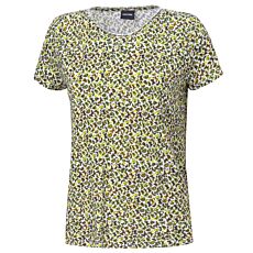 T-shirt en lin, imprimé olive