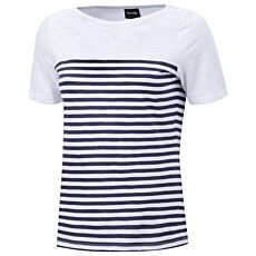 T-shirt rayé aspect fil flammé