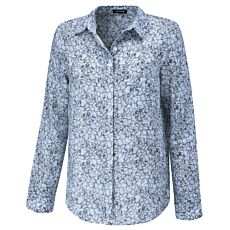 Blouse en lin avec col façon chemise et impression all-over
