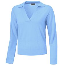 Sommerlicher Pullover mit Polokragen