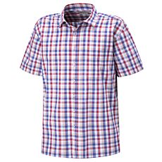 Chemise à manches courtes, à carreaux rouge-bleu