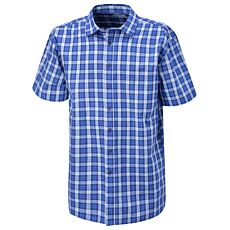 Kurzarmhemd, kariert blau-hellblau