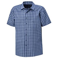 Chemise à manches courtes, à carreaux marine