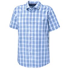kariertes Kurzarmhemd, bügelfrei blau-weiss