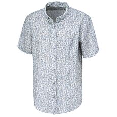 Chemise à manches courtes en lin avec poche poitrine menthe