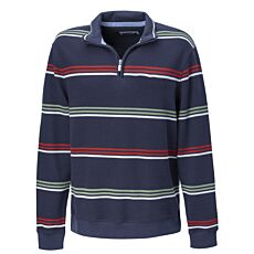 Pull camionneur à fermeture éclair pour hommes rayé