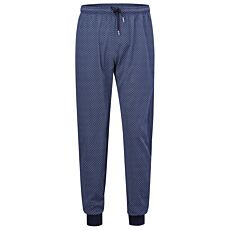 Herren Pyjama Hose mit Bündchenabschluss, bedruckt marine