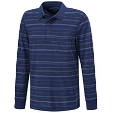 Langarm Poloshirt mit Knopfleiste, gestreift