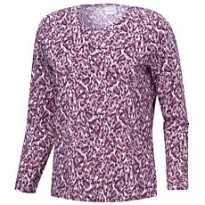 Shirt à imprimé animalier, manches longues