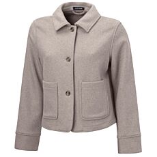 Kurzjacke mit Umlegekragen, wasserabweisend – offwhite
