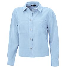 Cord Bluse mit Hemdkragen und Knopfleiste