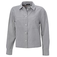 Cord Bluse mit Hemdkragen und Knopfleiste