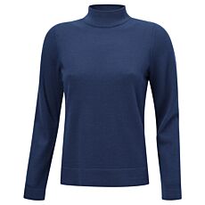 Pull à col montant en laine mérinos
