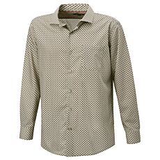 Chemise à manches longues imprimée, sans repassage – olive