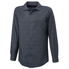 Chemise à manches longues imprimée, sans repassage – noir
