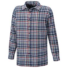 Chemise en flanelle double face grattée – bleu-vert