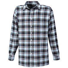 Chemise en flanelle double face grattée – bleu glacier