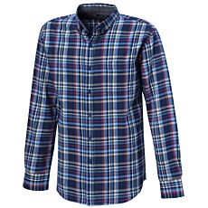 Chemise en flanelle à carreaux, double face grattée – rouge-bleu