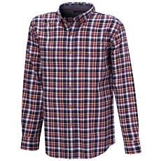 Chemise en flanelle à carreaux, double face grattée – bordeaux