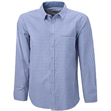Chemise traditionnelle pour hommes, à manches longues – bleu