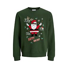 JACK&JONES Weihnachts Sweatshirt dunkelgrün