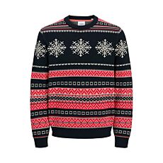 JACK&JONES XMAS Noel Knit Crew Neck rot-marine