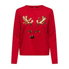 Only Sweatshirt «X-Mas Shine» rouge