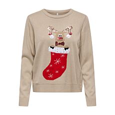 Only X-Mas Shine Sweatshirt beige