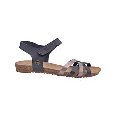 MUSTANG Sandalette für Damen aus weichem Softmaterial, flexibel und bequem marine