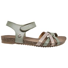 MUSTANG Sandalette für Damen aus weichem Softmaterial, flexibel und bequem mint