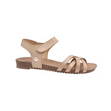 MUSTANG Sandalette für Damen aus weichem Softmaterial, flexibel und bequem sand