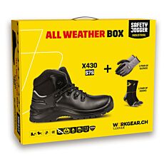 Allwetter-Sicherheitsschuh-Box mit Handschuhen und Socken