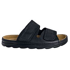 Fretz Men Pantolette, Nubuk- oder Nappaleder schwarz