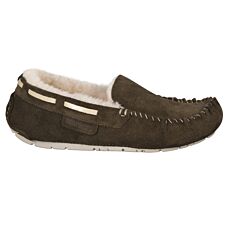 Mocassins Shepherd pour dames et hommes, cuir nubuck véritable – olive