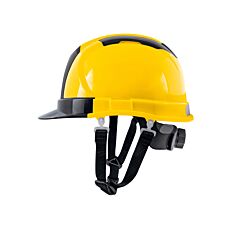 Bauhelm Casque de chantier Deluxe, avec visière transparente jaune