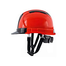Bauhelm Deluxe, mit transparentem Sonnendach orangerot