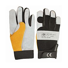 Mechaniker-Handschuhe, weiches Rindleder, grau
