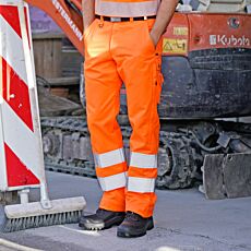 Pantalon de travail avec aérations, EN ISO 20471, 300 g orange