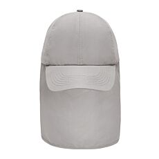 UV-Schutz-Cap mit Nackenschutz grau