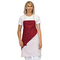 Latzschürze mit Farbakzent und Tasche