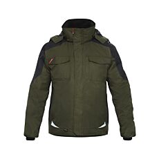 ENGEL Winterjacke mit abnehmbarer Kapuze forstgrün