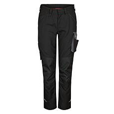 Engel Pantalon de travail pour femmes Galaxy, avec bandes réfléchissantes noir-gris