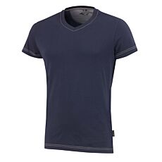 Wikland Damen-T-Shirt mit V-Ausschnitt, tailliert marine